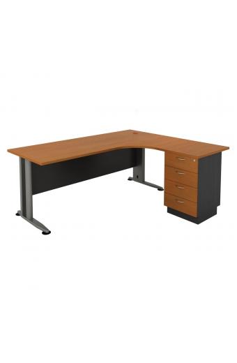 SUPERIOR COMPACT Δεξιά Γωνία Απόχρωση Dark Grey - Cherry - 180x70x75 / 150x60x75cm