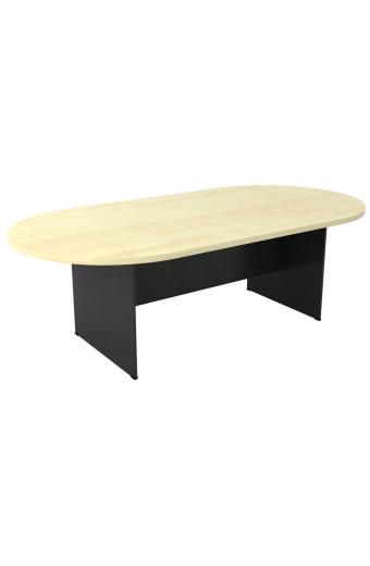 ΣΥΝΕΔΡΙΟΥ-A Τραπέζι Οβάλ Απόχρωση Dark Grey - Beech - 240x120x75cm