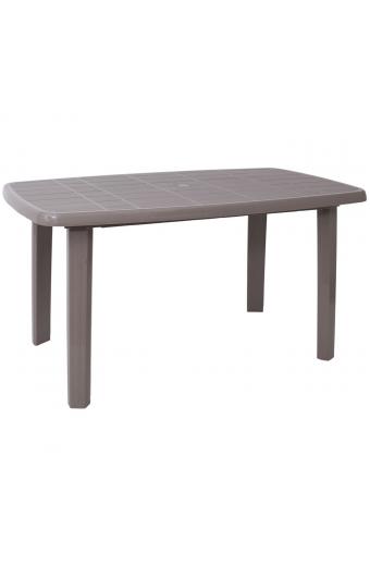 SORRENTO Τραπέζι Oval Dining Κήπου - Βεράντας, PP Απόχρωση Tortora - 140x80x74cm oval