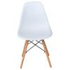 ART Wood Καρέκλα Τραπεζαρίας - Κουζίνας, Πόδια Οξιά, Κάθισμα PP Άσπρο - 1 Step K/D - Pro