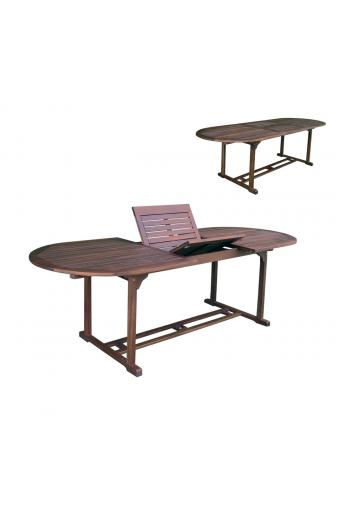 GARDEN Τραπέζι Επεκτεινόμενο Oval, Ξύλο Acacia - 180/240x90 H.74cm