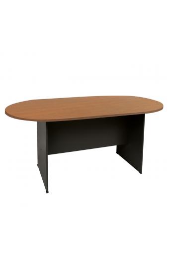 ΣΥΝΕΔΡΙΟΥ-A Τραπέζι Οβάλ Απόχρωση Dark Grey - Cherry - 180x90x75cm