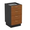 EXECUTIVE Συρταριέρα Επέκτασης Dark Grey - Cherry - 40x45x73cm