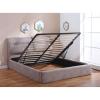 VALIANT Κρεβάτι Διπλό με Χώρο Αποθήκευσης, για Στρώμα 160x 200cm, Ύφασμα Nabuk Cappuccino