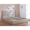 MAX Κρεβάτι Διπλό με Χώρο Αποθήκευσης, για Στρώμα 160 x200cm, Ύφασμα Απόχρωση Sand