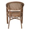 VEGERA Rattan Πολυθρόνα Dining Αλουμίνιο Φυσικό, Wicker Φυσικό, Στοιβαζόμενη