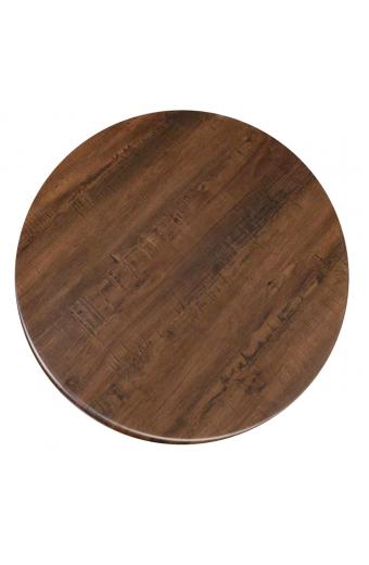 Contract Sliq Normal Επιφάνεια Τραπεζιού τ.Werzalit, Απόχρωση Walnut - Φ60cm/16mm
