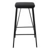 PANTON Σκαμπό BAR, Μέταλλο Βαφή Μαύρο, PU Απόχρωση Vintage Black - 43x43x76cm