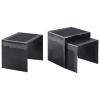 IRON Set 3 Τραπεζάκια Βοηθητικά, Μέταλλο Βαφή Antique Black - 45x40x45_ 43x38x41_ 41x36x37cm