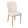 NEWTON Καρέκλα Μέταλλο Βαφή Φυσικό, Linen PU Εκρού