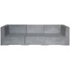 CONCRETE 3Θέσιος Καναπές Κήπου - Βεράντας, Cement Grey - 235x81x65cm