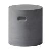 CONCRETE Cylinder Σκαμπό Κήπου - Βεράντας, Cement Grey - Φ 37cm H.40cm