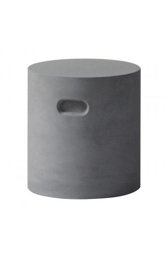 CONCRETE Cylinder Σκαμπό Κήπου - Βεράντας, Cement Grey - Φ 37cm H.40cm