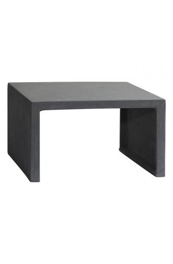 CONCRETE Τραπεζάκι Σαλονιού Κήπου - Βεράντας, Cement Grey - 80x80x47cm