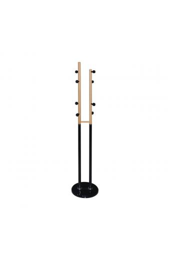 NORDIC DUO Καλόγερος Μέταλλο Βαφή Μαύρο, Φυσικό - Φ37x170cm