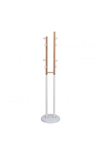 NORDIC DUO Καλόγερος Μέταλλο Βαφή Άσπρο, Φυσικό - Φ37x170cm