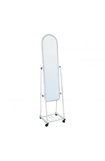 ROLLAND Small Καθρέπτης Δαπέδου, Μέταλλο Βαφή Άσπρο - 37x37x160cm