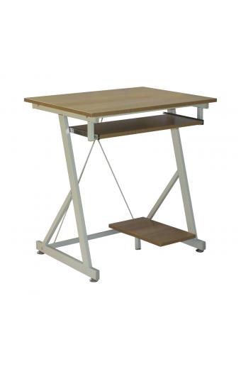 UNIT Γραφείο Η/Υ Μέταλλο Βαφή Άσπρο, Melamine Απόχρωση Sonoma - 70x55x75cm