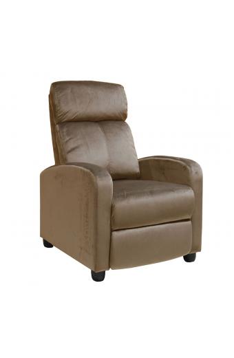PORTER Πολυθρόνα Relax Σαλονιού - Καθιστικού Camel Velure - 68x86x99cm
