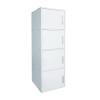 CLOSET Ντουλάπι Βοηθητικό Τετράφυλλο, Απόχρωση Άσπρο - 42x30x106cm