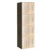 CLOSET Ντουλάπι Βοηθητικό Τετράφυλλο, Απόχρωση Sonoma - 42x30x106cm