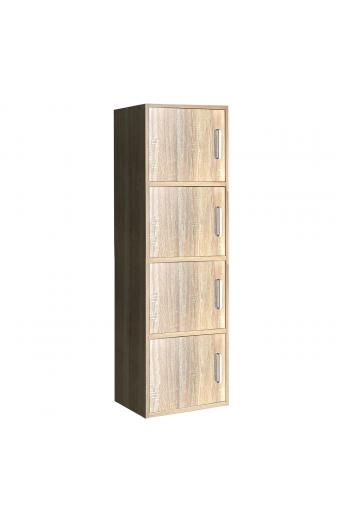 CLOSET Ντουλάπι Βοηθητικό Τετράφυλλο, Απόχρωση Sonoma - 42x30x106cm
