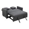 IMOLA Καναπές - Κρεβάτι Σαλονιού - Καθιστικού, 2Θέσιος Ύφασμα Σκούρο Γκρι