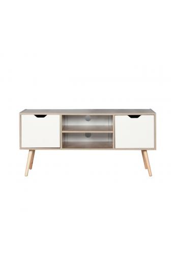 ALINA Έπιπλο TV Απόχρωση Sonoma - Άσπρο - 120x38x58cm