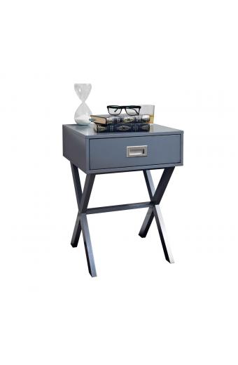 WICK Κομοδίνο Γκρι Λάκα MDF - 40x40x55cm