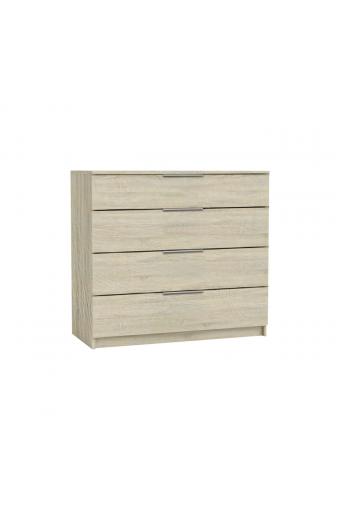 DRAWER Συρταριέρα με 4 Συρτάρια, Απόχρωση Sonoma - 80x40x83cm