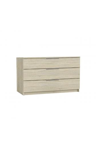 DRAWER Συρταριέρα με 3 Συρτάρια, Απόχρωση Sonoma - 80x40x64cm