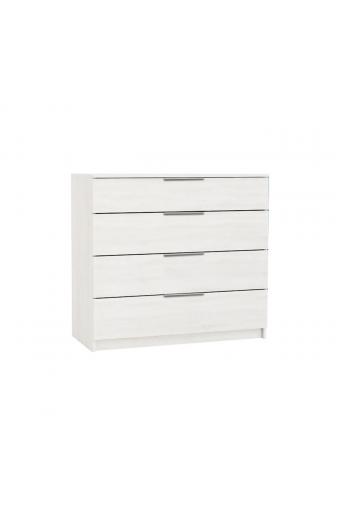 DRAWER Συρταριέρα με 4 Συρτάρια, Απόχρωση Άσπρο - 80x40x83cm