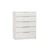 DRAWER Συρταριέρα με 5 Συρτάρια, Απόχρωση Άσπρο - 80x40x102cm