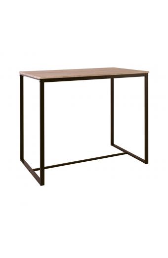 HENRY Τραπέζι BAR Μέταλλο Βαφή Σκούρο Καφέ - Sonoma - 100x60x86cm