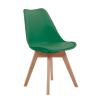 MARTIN Καρέκλα Ξύλο, PP Πράσινο Μονταρισμένη Ταπετσαρία