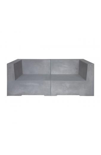 CONCRETE 2Θέσιος Kαναπές Κήπου - Βεράντας, Cement Grey - 166x81x65cm