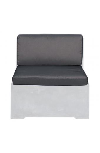 CONCRETE Set Μαξιλάρια Καρέκλας, Γκρι Ύφασμα Water Repellent - 2 Tεμάχια - Καθ:67x66x8 -Πλάτ:67x15/8x30cm