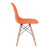 ART Wood Kαρέκλα Τραπεζαρίας - Κουζίνας, Πόδια Οξιά, Κάθισμα PP Πορτοκαλί - 1 Step K/D