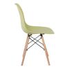 ART Wood Kαρέκλα Τραπεζαρίας - Κουζίνας, Πόδια Οξιά, Κάθισμα PP Πράσινο - 1 Step K/D