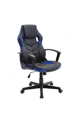 BF7700 Gaming Πολυθρόνα Mesh, Pu Μαύρο - Μπλε - 62x59x105/117cm