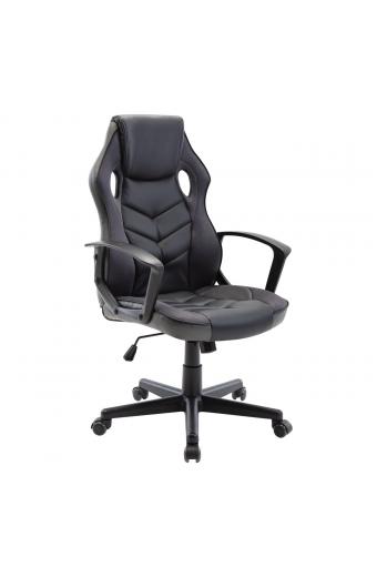 BF7700 Gaming Πολυθρόνα Mesh, Pu Μαύρο - Γκρι - 62x59x105/117cm