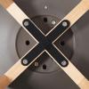MARTIN Καρέκλα Τραπεζαρίας Metal Cross Ξύλο, PP Sand Beige, Αμοντάριστη Ταπετσαρία - 48x56x82cm
