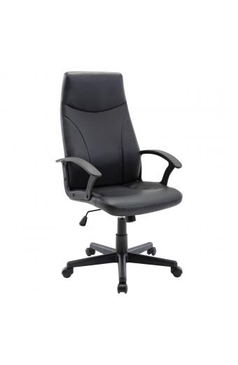 BF1250 Πολυθρόνα Γραφείου Διευθυντή, Pu Μαύρο - 60x64x108/120cm