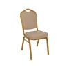 HILTON *Διαλογής* Καρέκλα Μέταλλο Βαφή Gold, Pu Cappuccino