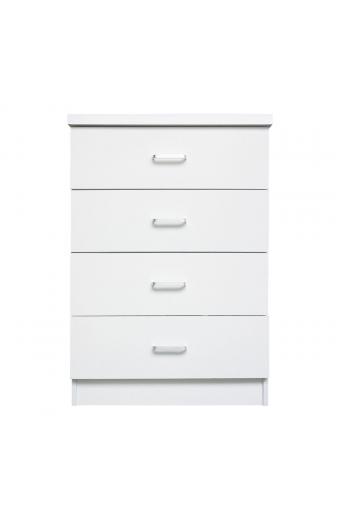 DRAWER Συρταριέρα με 4 Συρτάρια, Απόχρωση Άσπρο - 60x40x80cm