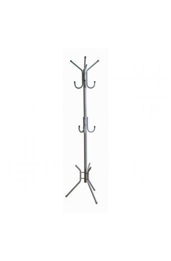 LEROY Καλόγερος Μέταλλο Βαφή Silver - 38x38x176cm