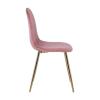 CELINA Καρέκλα Χρώμιο Χρυσό, Velure Antique Pink