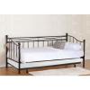 MARIN Set: Daybed με Στρώμα 90x190 + Βοηθητικό Κρεβάτι με Στρώμα 85x185 Μέταλλο Μαύρο - Beds: 198x97x93 _ 185x85x36cm