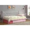 MARIN Set: Daybed με Στρώμα 90x190 + Βοηθητικό Κρεβάτι με Στρώμα 85x185 Μέταλλο Άσπρο - Κρεβάτια:198x97x93+185x85x36cm