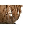 SALSA TROPIC Κρεμαστή Πολυθρόνα, Wicker Φυσικό, Μέταλλο Brown, Μαξιλάρι Μπεζ - Φ105x197cm